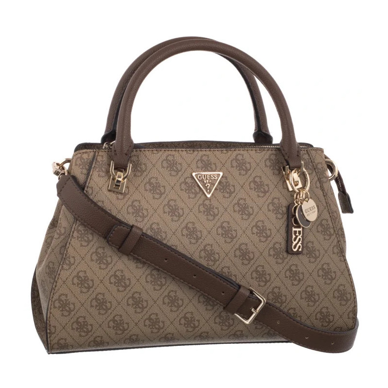 Guess Noelle II Luxury Satchel HWBG96 72070 Latte Logo/Brown (GU794-b) rankinė