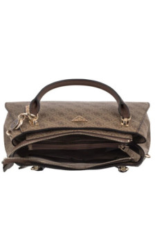 Guess Noelle II Luxury Satchel HWBG96 72070 Latte Logo/Brown (GU794-b) rankinė