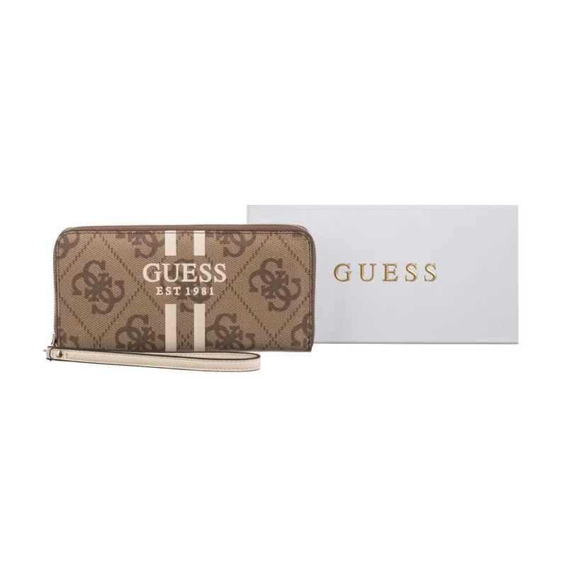 Guess Laurel II Slg Large Zip Around SWOS74 59146 Latte Logo (GU774-a) rankinė