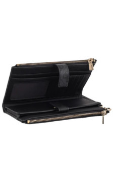 Guess Laurel II Slg Dbl Zip Organizer SWSG74 59157 Coal Logo (GU861-a) rankinė