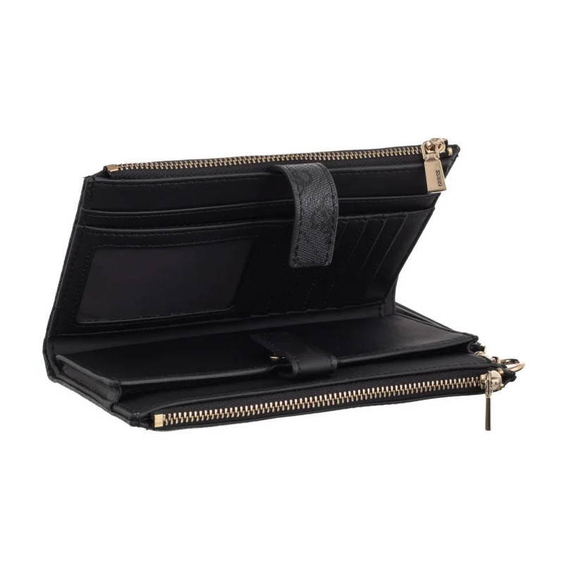 Guess Laurel II Slg Dbl Zip Organizer SWSG74 59157 Coal Logo (GU861-a) rankinė