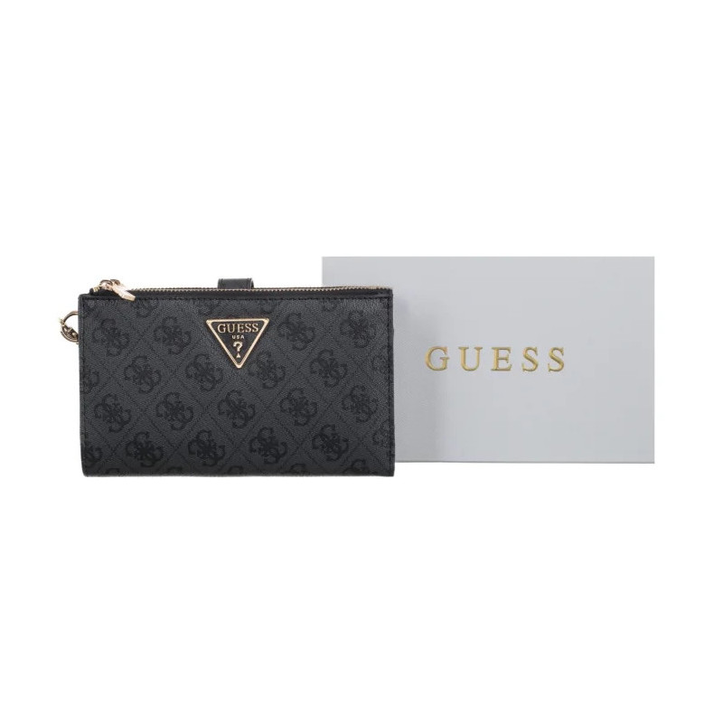 Guess Laurel II Slg Dbl Zip Organizer SWSG74 59157 Coal Logo (GU861-a) rankinė