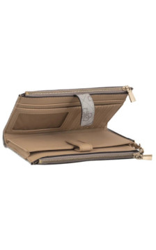 Guess Laurel II Slg Dbl Zip Organizer SWSG74 59157 Dark Taupe Logo (GU861-b) rankinė