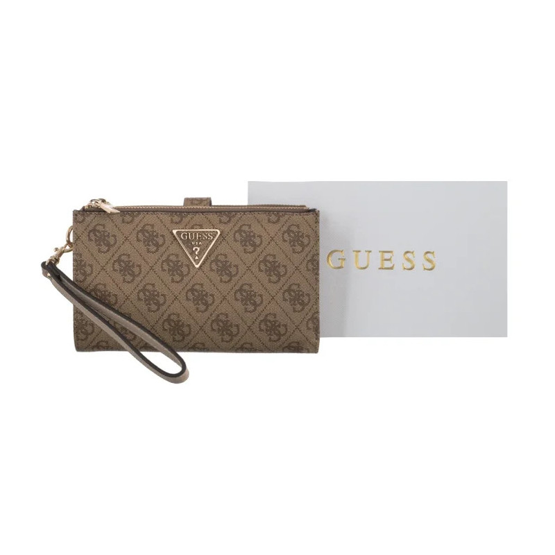 Guess Laurel II Slg Dbl Zip Organizer SWSG74 59157 Latte Logo (GU861-c) rankinė