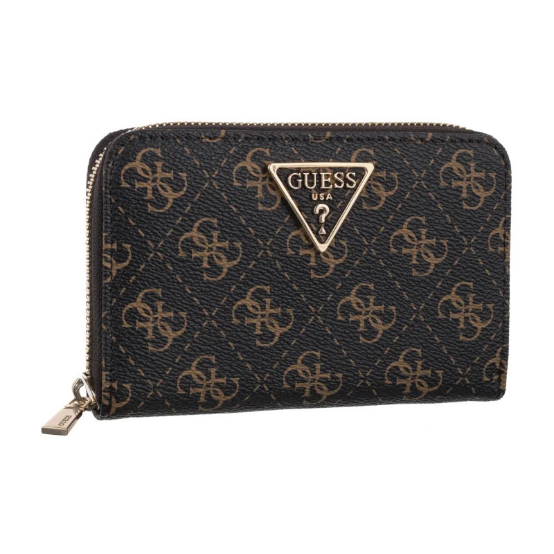 Guess Laurel II Slg Med Zip Around SWQL74 59140 Brown Logo (GU863-a) rankinė