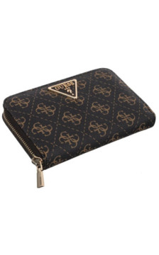 Guess Laurel II Slg Med Zip Around SWQL74 59140 Brown Logo (GU863-a) rankinė