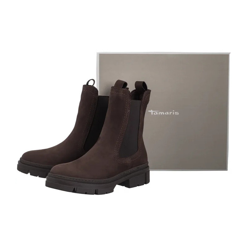 Tamaris Brązowe 1-25901-41 3B2 Mocca Nubuc (TM499-b) batai