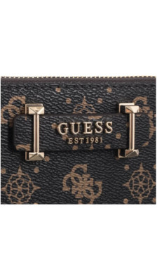 Guess Silia Slg Medium Zip Around SWGP98 90140 Espresso Logo (GU837-a) rankinė