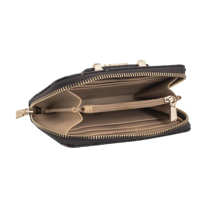 Guess Silia Slg Medium Zip Around SWGP98 90140 Espresso Logo (GU837-a) rankinė