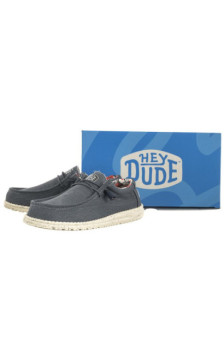 Hey Dude Wally Stretch Canvas Blue 40022-425 (HY13-a) batai