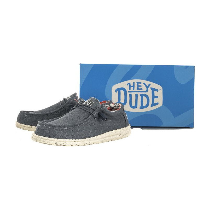 Hey Dude Wally Stretch Canvas Blue 40022-425 (HY13-a) batai