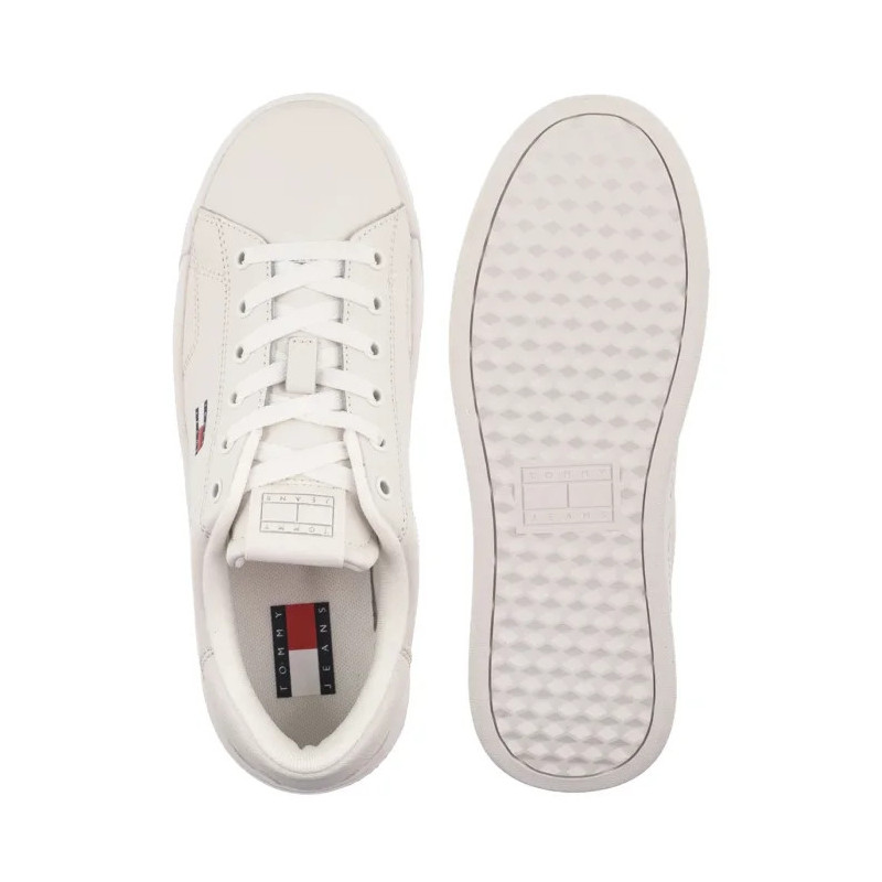 Tommy Hilfiger Tjw Script Cupsole Flatform Ecru EN0EN02961 YBL (TH1448-a) batai