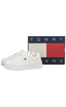 Tommy Hilfiger Tjw Script Cupsole Flatform Ecru EN0EN02961 YBL (TH1448-a) batai