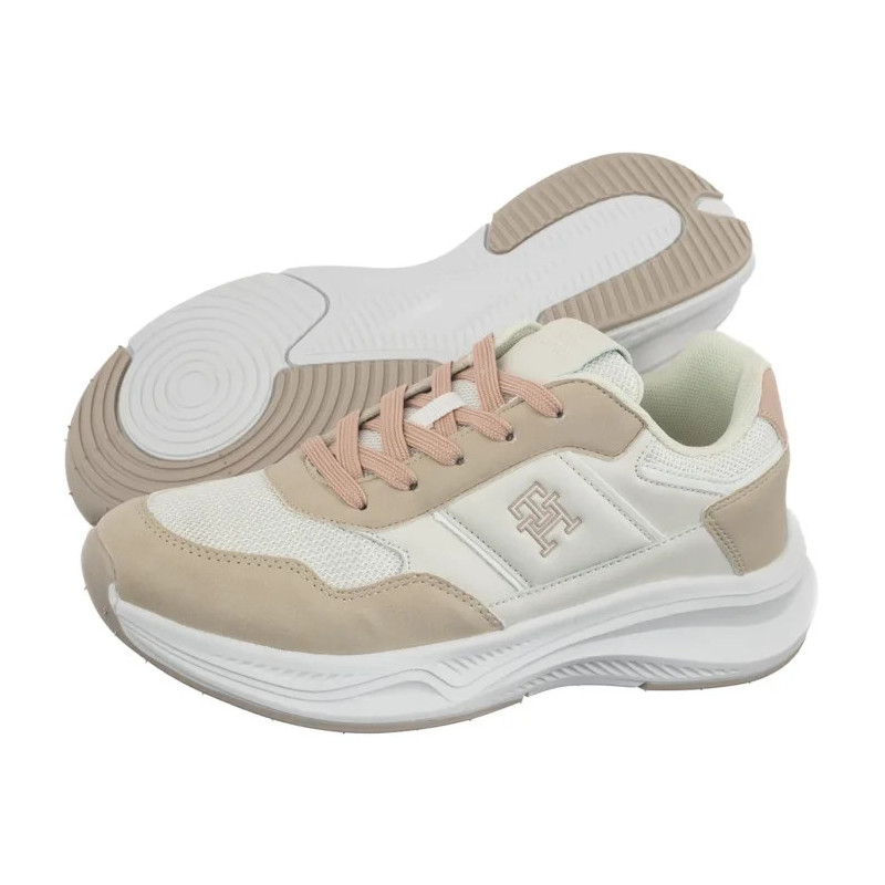Tommy Hilfiger Low Cut Lace-UP Sneaker Off White/Nude T3A9-34368-1748A708 (TH1452-a) sportiniai bateliai