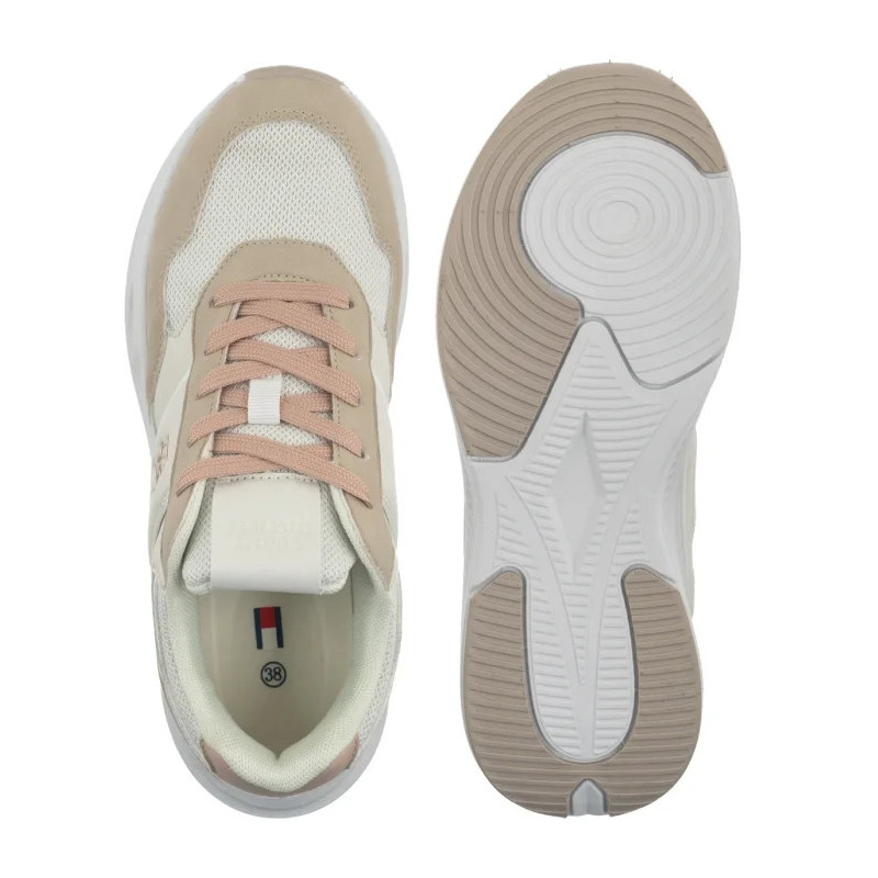 Tommy Hilfiger Low Cut Lace-UP Sneaker Off White/Nude T3A9-34368-1748A708 (TH1452-a) sportiniai bateliai