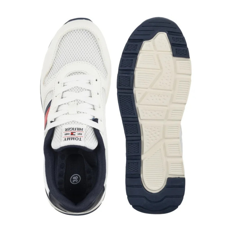 Tommy Hilfiger Flag Low Cut Lace-Up Sneaker White/Blue T3X9-34375-1697X336 (TH1454-a) sportiniai bateliai