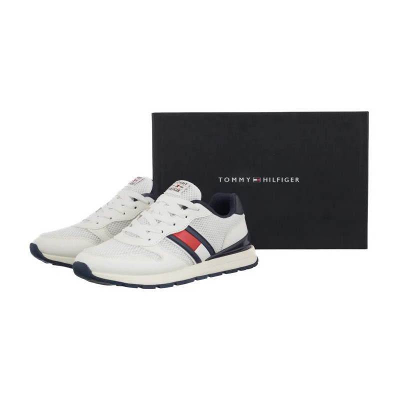 Tommy Hilfiger Flag Low Cut Lace-Up Sneaker White/Blue T3X9-34375-1697X336 (TH1454-a) sportiniai bateliai