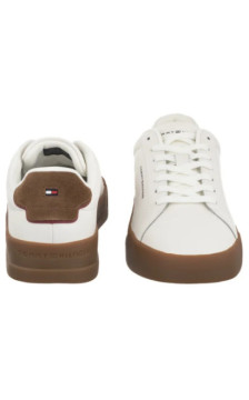 Tommy Hilfiger TH Court Lth Detail Ess Ecru/Regatta Red FM0FM05367 0LF (TH1219-e) sportiniai bateliai