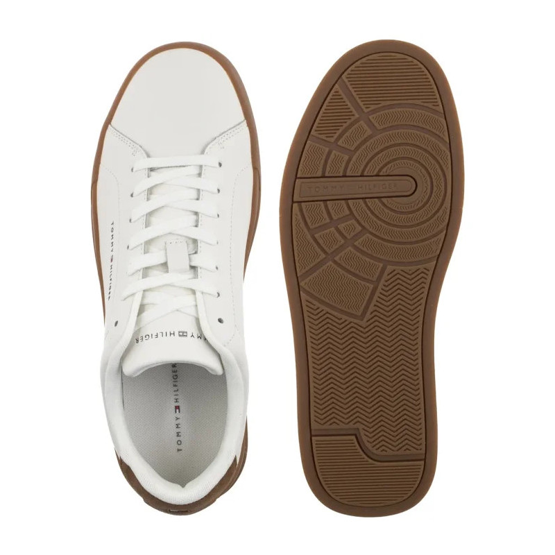 Tommy Hilfiger TH Court Lth Detail Ess Ecru/Regatta Red FM0FM05367 0LF (TH1219-e) sportiniai bateliai