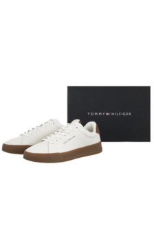 Tommy Hilfiger TH Court Lth Detail Ess Ecru/Regatta Red FM0FM05367 0LF (TH1219-e) sportiniai bateliai