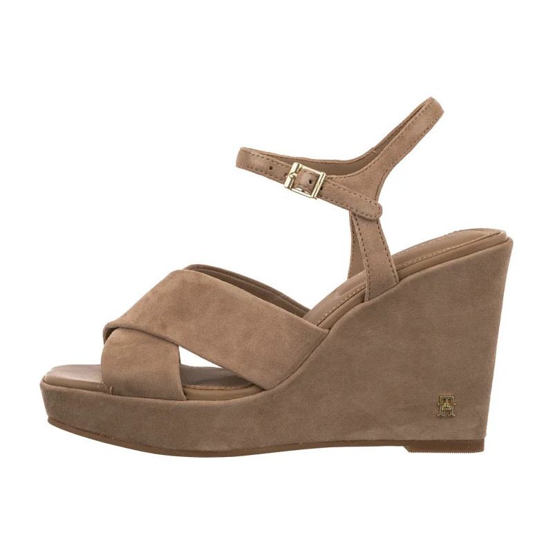 Tommy Hilfiger Suede Wrapped High Wedge Safari Canvas FW0FW09218 RBC (TH1459-a) batai