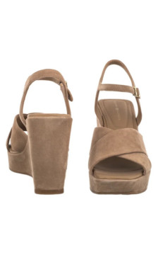 Tommy Hilfiger Suede Wrapped High Wedge Safari Canvas FW0FW09218 RBC (TH1459-a) batai