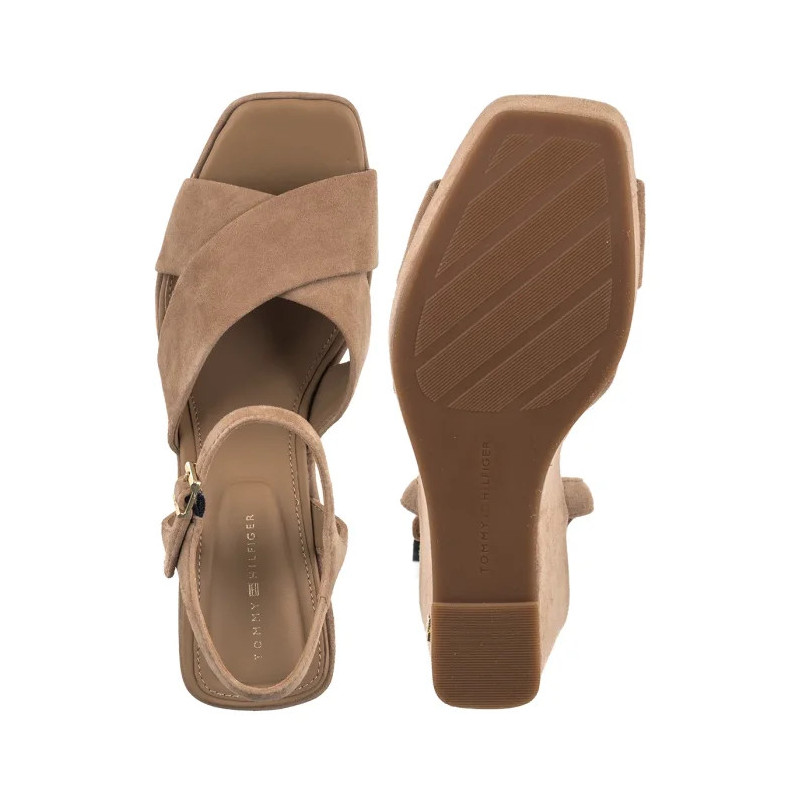 Tommy Hilfiger Suede Wrapped High Wedge Safari Canvas FW0FW09218 RBC (TH1459-a) batai