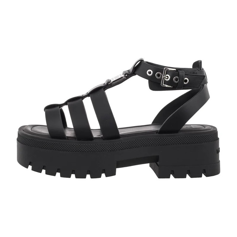 Tommy Hilfiger Tjw Fisherman Leather Max Sandal Black EN0EN029943 BDS (TH1460-a) bateliai