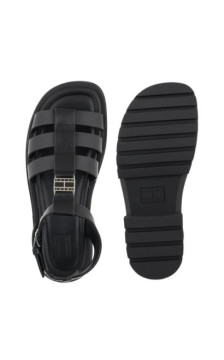 Tommy Hilfiger Tjw Fisherman Leather Max Sandal Black EN0EN029943 BDS (TH1460-a) bateliai