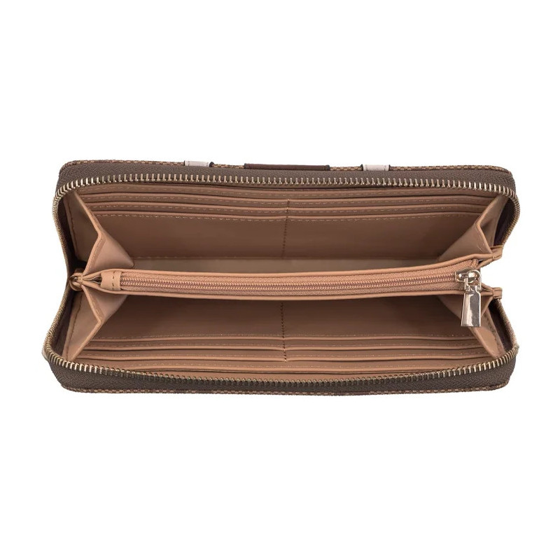 Guess Laurel II Slg Lrg Zip Around SWSS74 59146 Latte Logo/Brown (GU865-a) rankinė