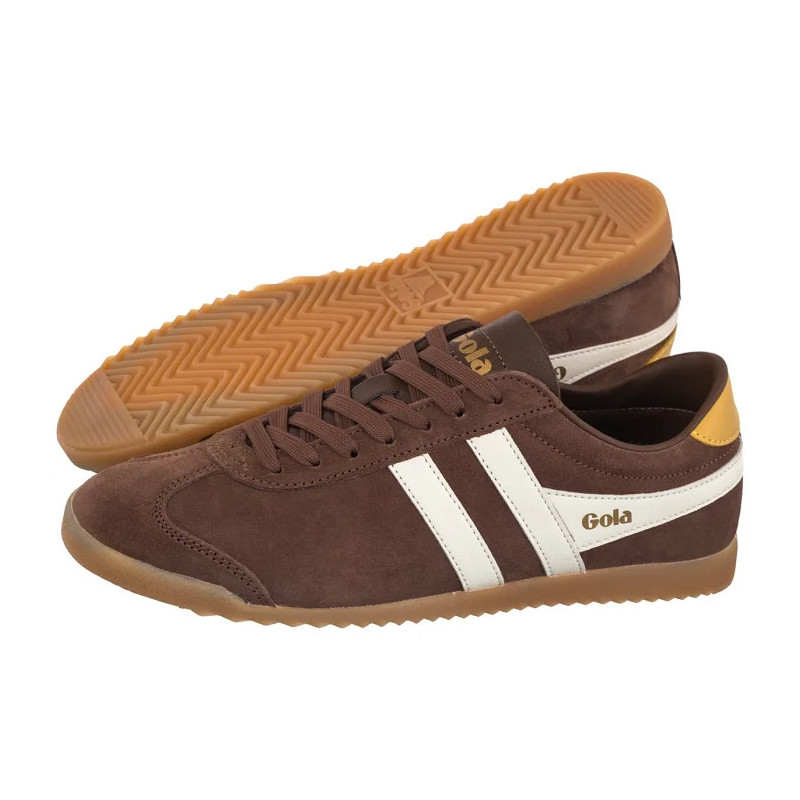 Gola Gola Women's Bullet Suede Trainer Otter/Off White/Pale Gum CLA153 (GO5-a) sportiniai bateliai