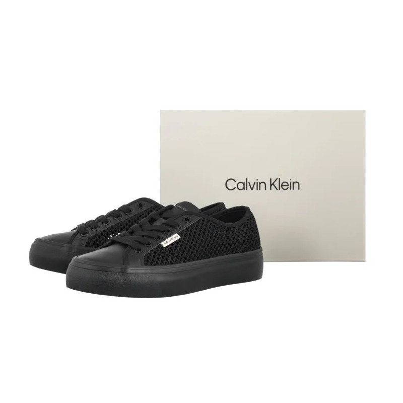 Calvin Klein Vulc Flatf Lace Up Lin Mesh Triple Black HW0HW02971 0GJ (CK731-b) sportiniai bateliai