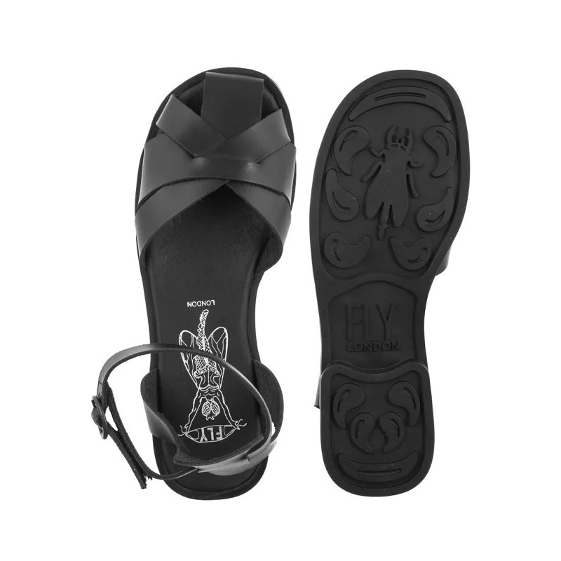 FLY London Alli409fly Bridle Black P145409000 (FL435-a) sandalai