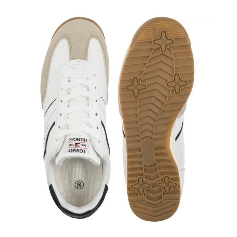 Tommy Hilfiger Low Cut Lace-Up Sneaker Beige/White/Blue T3X9-34372-1593Y007 (TH1469-a) sportiniai bateliai