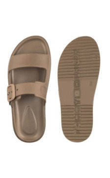 Tommy Hilfiger Th Double Strap Sandal Pearl Safari Canvas Pearlized FW0FW09114 0HT (TH1475-a) Moteriški batai/šlepetės