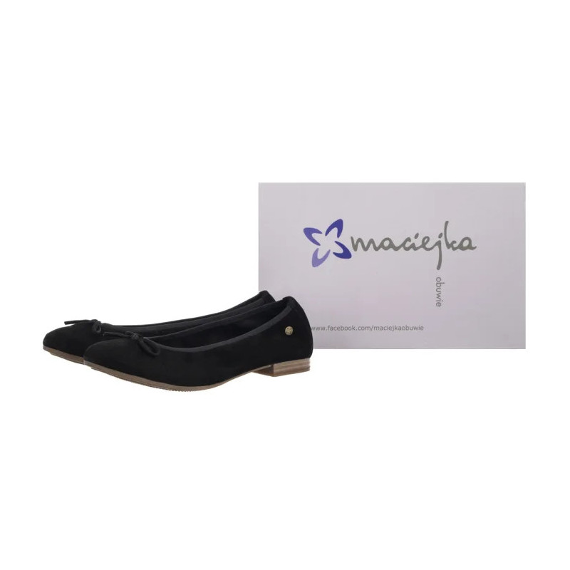 Maciejka Czarne Welur P6800-20/00-0 (MA1471-a) bateliai
