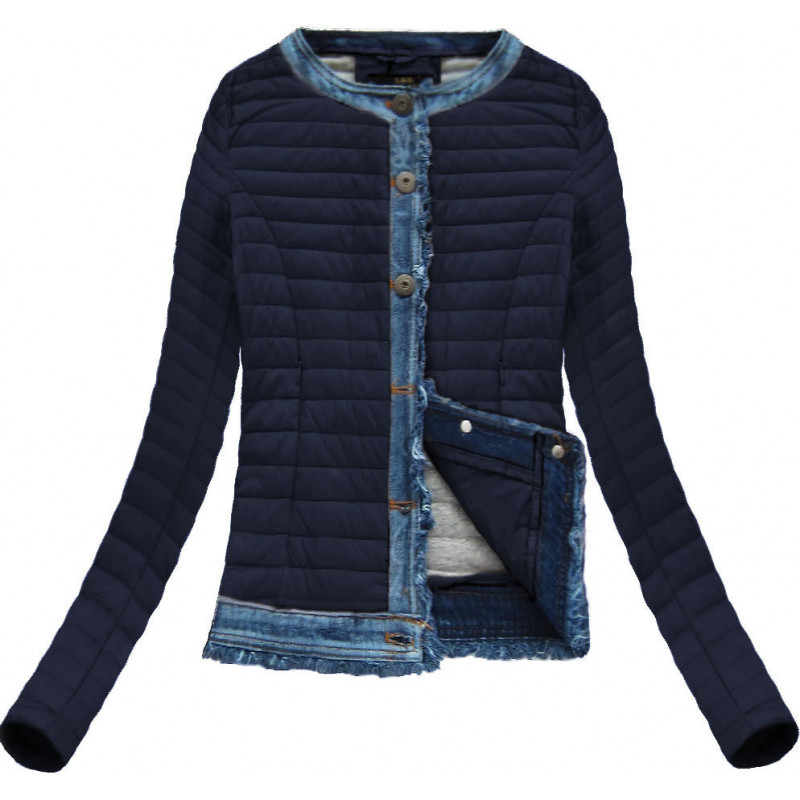 JEANS EINSÄTZE JACKE MARINEBLAU (X7180X) striukė getstyle