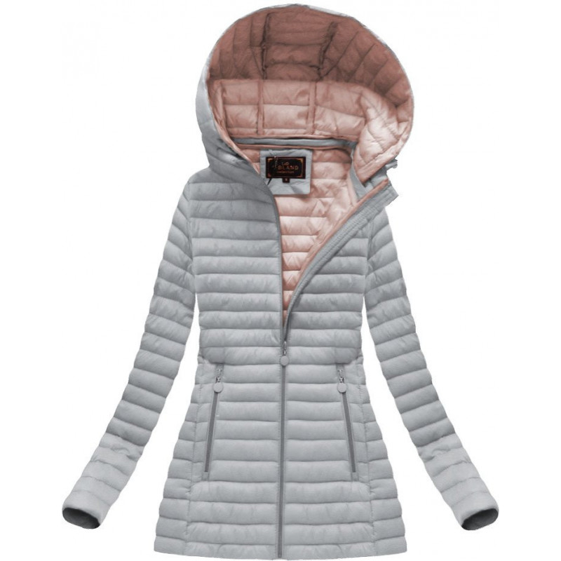STEPPJACKE MIT KAPUZE GRAU (7218BIG) striukė getstyle
