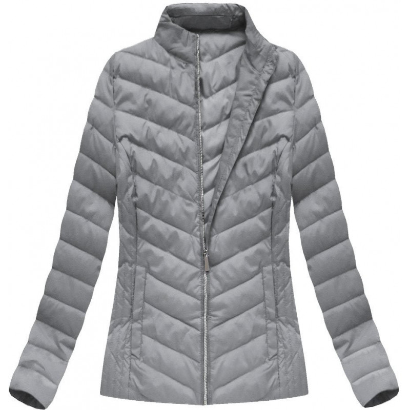 QUILTED JACKET GREY (W80) striukė getstyle