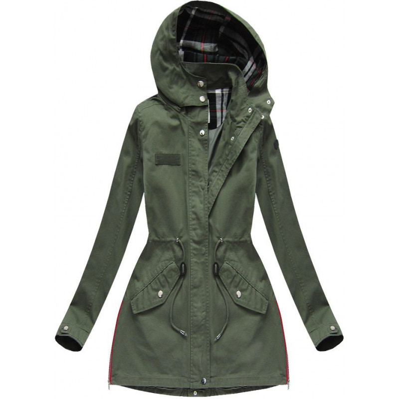 COTTON HOODED PARKA KHAKI (1806) striukė getstyle
