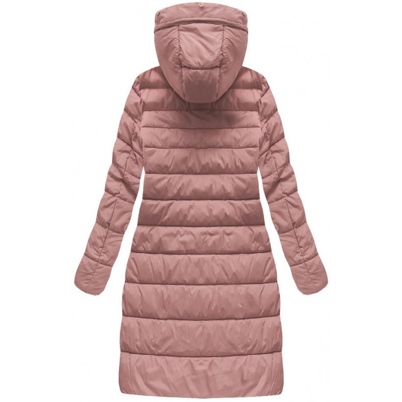 QUILTED HOODED JACKET VINTAGE PINK (7754BIG ) striukė QUILTED HOODED JACKET VINTAGE PINK (7754BIG ) striukė
