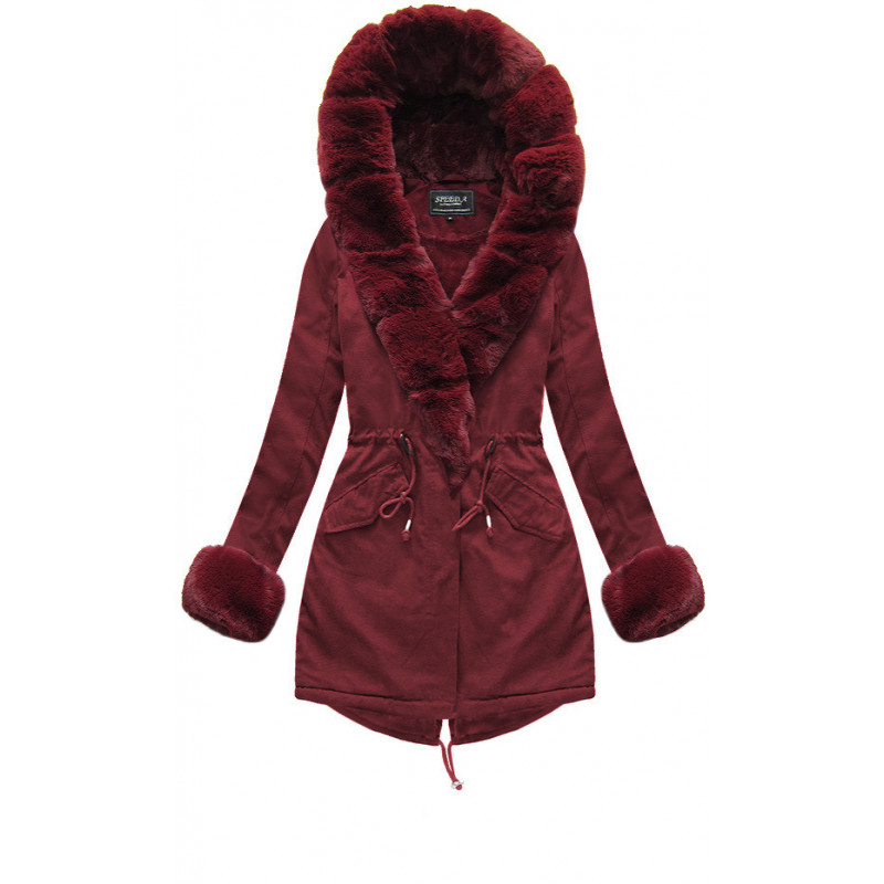 COTTON PARKA WITH FUR BLACK (XW793X) striukė getstyle