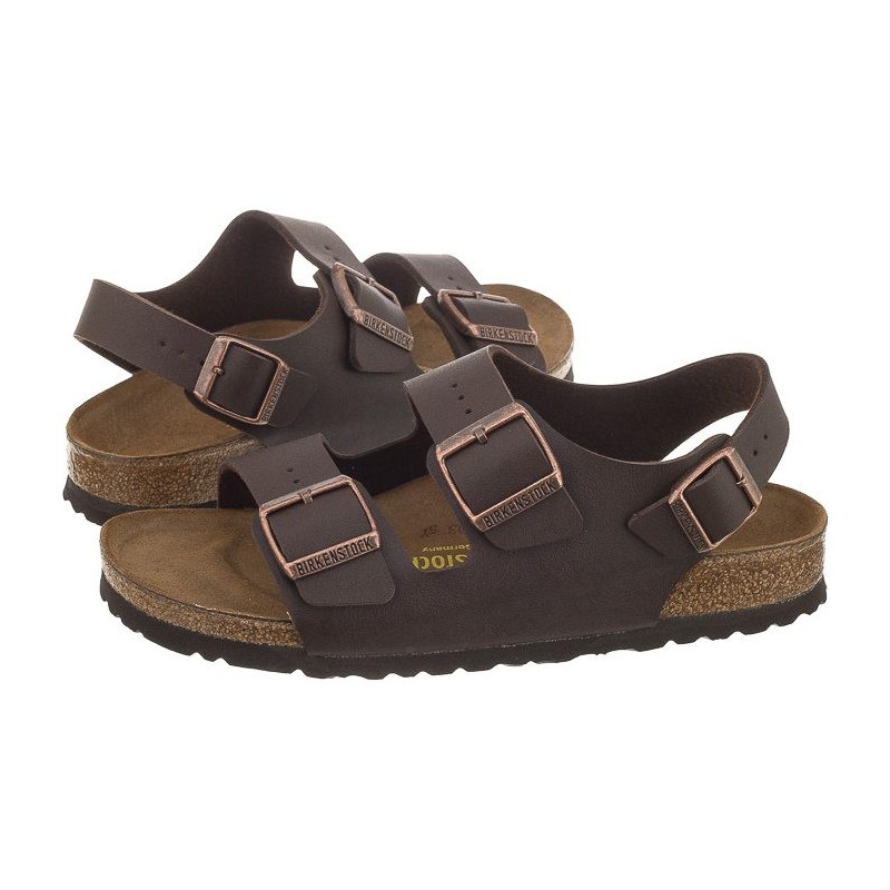 Birkenstock Milano Brązowe 034703 (BK10-d) sandalai