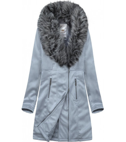 SUEDE JACKET WITH HEAT FUR (6517) striukė - Drabuziai internetu