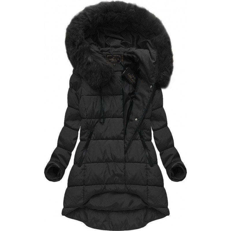 ASYMMETRIC BOTTOM JACKET BLACK (X7670X) striukė getstyle