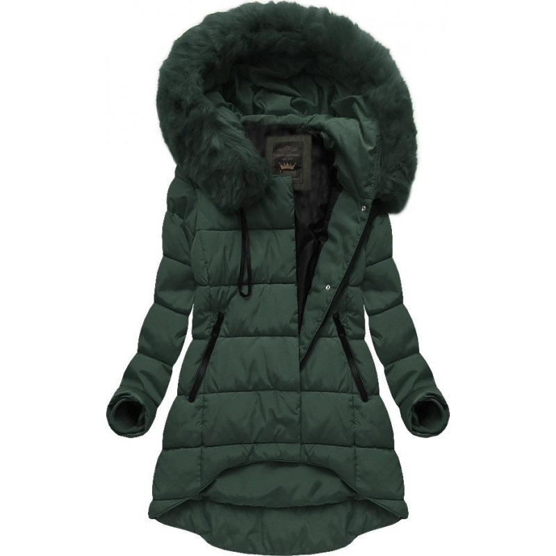 ASYMMETRIC BOTTOM JACKET GREEN (X7670X) striukė getstyle
