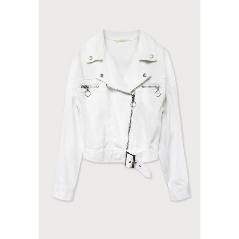 BLACK JEANS JACKET WITH COLLAR AND JEWELRY (L1815) striukė BLACK JEANS JACKET WITH COLLAR AND JEWELRY (L1815) striukė