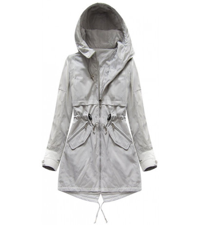 REVERSIBLE HOODED JACKET GREY (W0236) striukė