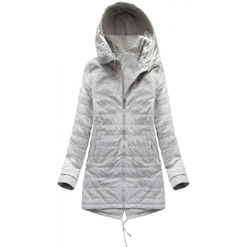 REVERSIBLE HOODED JACKET GREY (W0236) striukė REVERSIBLE HOODED JACKET GREY (W0236) striukė