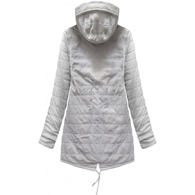 REVERSIBLE HOODED JACKET GREY (W0236) striukė